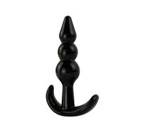 Soft Anal Butt Plug Prostate Massage Vibrator Butt Plug Butt Beads Dildo Masturbator Gay Sex Toys Bdsm Toys Female Adult Games(Black H)