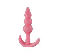 Soft Anal Butt Plug Prostate Massage Vibrator Butt Plug Butt Beads Dildo Masturbator Gay Sex Toys Bdsm Toys Female Adult Games(Pink H)