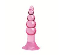 Soft Anal Butt Plug Prostate Massage Vibrator Butt Plug Butt Beads Dildo Masturbator Gay Sex Toys Bdsm Toys Female Adult Games(Pink B)