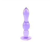 Soft Anal Butt Plug Prostate Massage Vibrator Butt Plug Butt Beads Dildo Masturbator Gay Sex Toys Bdsm Toys Female Adult Games(Purple C)
