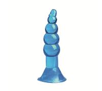 Soft Anal Butt Plug Prostate Massage Vibrator Butt Plug Butt Beads Dildo Masturbator Gay Sex Toys Bdsm Toys Female Adult Games(Blue B)