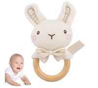 Soft Baby Rattle, Plush Stuffed Animal Rattle Toys, Hand Grip Shaker, Elephant, Bear, Rabbit, Lion Shapes, Pink Color, Ideal for Newborns &, Kids, Boys, and Girls