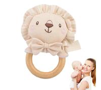 Soft Baby Rattle, Plush Stuffed Animal Rattle Toys, Hand Grip Shaker, Elephant, Bear, Rabbit, Lion Shapes, Pink Color, Ideal for Newborns &, Kids, Boys, and Girls