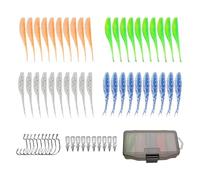 Soft Bait Fishing Lures | Realistic Soft Swimbait with hooks - Paddle Tail Lures - Tail Swimbait Design that Creates A ThBass Trout Sports Outdoor Saltwater Men Crappie Shad