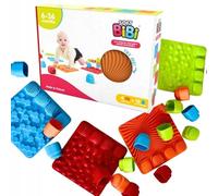 Soft BiBi - Blocchi sensoriali per piccoli esploratori, 24 pezzi, promuove capacità motorie, creatività e riconoscimento del colore, design ergonomico, ideale per bambini dai 6 mesi in su