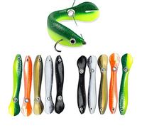 Soft Bionic Fishing Lure, Soft Bionic Lure with Spinning Tail, Bass Lures Simulation bass Lures Fishing Stuff Loach Soft Bait, Slow Sinking Bionic Swimming Lures for Fishing Enthusiasts (10Pcs-A)