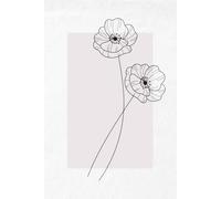 Soft Bloom 6x9 inches 100 plank lined pages: A Minimalist Floral Lined Notebook for Journaling, Notes & Everyday Writing