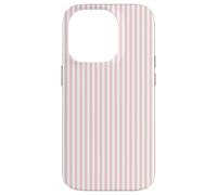 Soft Blush Pink Pinstripe English Country Garden Design Custodia per iPhone 14 Pro