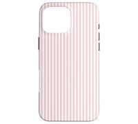 Soft Blush Pink Pinstripe English Country Garden Design Custodia per iPhone 16 Pro Max