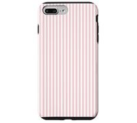 Soft Blush Pink Pinstripe English Country Garden Design Custodia per iPhone 7 Plus/8 Plus