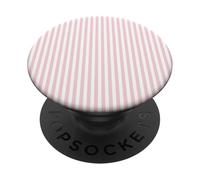 Soft Blush Pink Pinstripe English Country Garden Design PopSockets PopGrip Adesivo