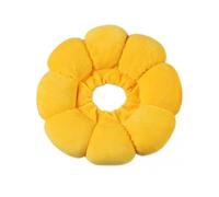 Soft Cat Cone Collar for After Surgery Wound Healing Cute Sunflower Shaped Anti Licking Adjustable Drawstring Cat Recovery Collar Sunflower Yellow M (