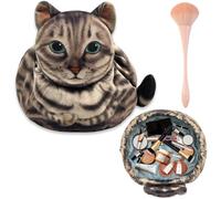 Soft Cat Shaped Drawstring Makeup Bag,Cute Cat Cosmetic Bags for Women,Funny Feline Toiletry Bag Storage Organizer