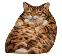 Soft Cat Sleeping Bag for Human, Adorable Cat Sleeping Bag for Humans, Plush Cats Envelope Sleep Bag for Camping, for Camping, Sleepovers and Home Lounging (#B)