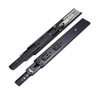 Soft Close Ball Bearing Drawer Slides 10 20" Full Extension Runners Black Steel Side Mount for Wardrobe 16in Cold Rolled Hardware(16in)