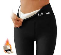 Soft Clouds Fleece Leggings for Women Winter,Casual Warm Winter Solid Pants-Womens Fleece Lined Leggings (S, Black)