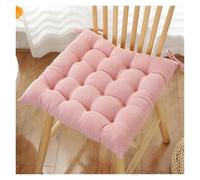 Soft Corduroy Non-Slip Tufted Seat Cushion for Desk Chairs Kitchen Dining Plush Ties, Durable Stitching, Breathable Comfort(rosa,40 * 40cm)