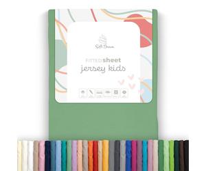 Soft Dream Lenzuolo con angoli elasticizzati da 80 x 180 cm, in 100% cotone pettinato di alta qualità, con angoli elasticizzati per letto dei bambini, certificato OekoTex, prodotto in EU, 80 x 180 cm