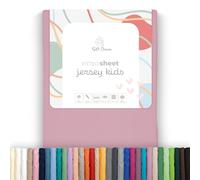 Soft Dream Lenzuolo con angoli elasticizzati da 90 x 200 cm, qualità premium, 100% cotone pettinato jersey con angoli elasticizzati per letto dei bambini, certificato OekoTex, made in EU, rosa cipria