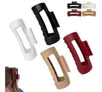 Soft Elastic Fashion Shark Clips, Cloud Clip, 4,2 in Medium Soft Hair Claw Clips, Matte Rettangle Hair Claw Clip, Strong Hold Non-slip for Thick or Fine Hair (4 pezzi)