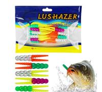 Soft Fishing Lures - Swimbaits For Bass Fishing, 20-Piece T-Tail Worm Bait Kit, Durable Artificial Lure Set | Suitable Freshwater, Saltwater, Lake, River, Inshore, Offshore, Anglers, Gear, Tackle