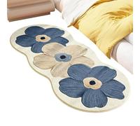 Soft Floor Mat, Decorative Bedroom Rug Set, Non Slip Base with Floral Pattern, Comfortable Area Carpet Lightweight Design, Home Rug with Stylish Look, Living Decor for Nursery and Dining Room
