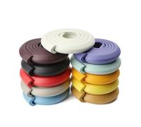 Soft Foam Furniture Edge Guard Strip 2M, Self- Table Corner Protector Bumper, Safety Anti-Collision Strip for Desk Bed Cabinet, Flexible U-Shaped Edge Protection(Brown)