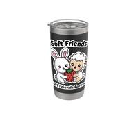 Soft Friends Forever - Simpatico coniglietto e agnello dell'amicizia Bicchiere termico in acciaio inox doppia parete