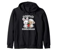 Soft Friends Forever - Simpatico Coniglietto e Agnello dell'amicizia Felpa con Cappuccio