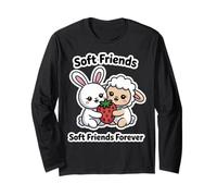 Soft Friends Forever - Simpatico Coniglietto e Agnello dell'amicizia Maglia a Manica