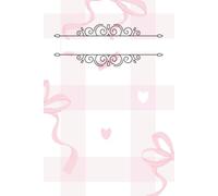 Soft Girl Aesthetic Journal: Cute Pink Ribbon & Heart Pattern Paperback Notebook, 6 x 9 Lined