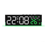 Soft Glow LED Night Light Clock con tre impostazioni di luminosità e visualizzazione della temperatura, progettato per la navigazione notturna e uso camera da letto (verde)