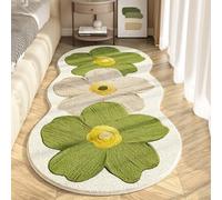 Soft Irregular Flower Pattern Rug for Bedroom, Plush Wavy Edge Floral Floor Mat Non Slip, Cute Scalloped Carpet for Kids Room Nursery and Living Room Decor (I,M (23.6 x 63.0 in))
