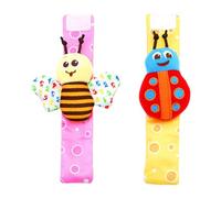 Soft Kids Rattle Socks Set - Plush Stuffed Infant Wrist Foot Toys, Interactive Learning Sensory Bracelets For Boys Girls | Ideal For Child Nursery Crawling Exercise Development Entertainment