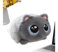Soft Kitten Cushion - Big Eyed Plush Animal, Squeezable Bedside Decor | Big Eyes Design Soft Squeeze Doll Decoration | Party Birthday Dorm Couch Sofa Bed Living Room Home, plush Companion