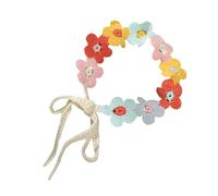 Soft Knitted Flower Hairband Adjustable Headwrap for Sensitive Scalp Beach Wedding or Daily Use French Country Cottagecore Floral Headband