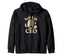Soft Life CEO Self Care Tee per chi ama il relax Felpa con Cappuccio