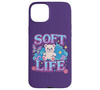 Soft Life Cozy Estetic Kawaii Cutecore Pastelcore Cozycore Custodia per iPhone 15 Plus
