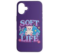 Soft Life Cozy Estetic Kawaii Cutecore Pastelcore Cozycore Custodia per iPhone 16 Plus