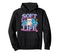 Soft Life Cozy Estetic Kawaii Cutecore Pastelcore Cozycore Felpa con Cappuccio