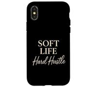 Soft Life Hard Hustle Custodia per iPhone X/XS