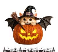 Soft Light & Shadow Ambiance: This Halloween figurine comes with soft light