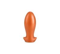 Soft Liquid Silicone Oversize Egg Shape Anal Plug Dildos Big Anal Dilator Butt Plug Stimulate Anus Sex Toys For Women And Men(Gloden S)
