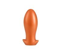 Soft Liquid Silicone Oversize Egg Shape Anal Plug Dildos Big Anal Dilator Butt Plug Stimulate Anus Sex Toys For Women And Men(Gloden M)