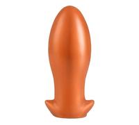 Soft Liquid Silicone Oversize Egg Shape Anal Plug Dildos Big Anal Dilator Butt Plug Stimulate Anus Sex Toys For Women And Men(Gloden XXL)
