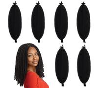 Soft Locs, Passion Twist Hair 6 confezioni 16 pollici Cuban Butterfly Locs Pre-separati Spring Twist Hair Morbidi finti naturali all'uncinetto neri per donne corte