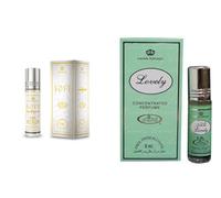 Soft & Lovely - Olio profumato concentrato, confezione da 2, lunga durata, senza alcol, per uomini e donne, 6 ml per roll-on