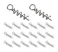 Soft Lure Spring, chiusura a molla da - Gancio da per esterni - Spilla da con gancio esterno 20 pezzi, vite di fissaggio rapido per acqua salata