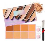 Soft Matte Cream Concealer 8 Shade Fade Palette,Oft Matte Full Coverage Corrector Makeup Kit,Waterproof Long Lasting Moisturizing Lightweight,Under-Eye Brightening. (Medium Colour, E3003)