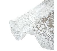 Soft mesh fabric embroidery beige lace clothing surface accessories handmade cloth beautiful and fresh(White)